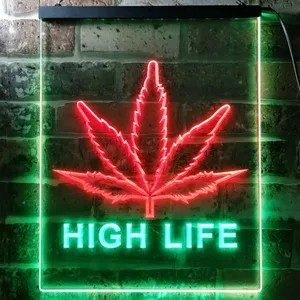 High Life Weed Neon-Like LED Sign