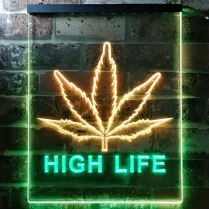 High Life Weed Neon-Like LED Sign