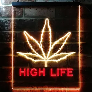 High Life Weed Neon-Like LED Sign