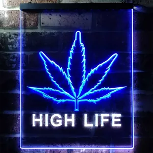 High Life Weed Neon-Like LED Sign