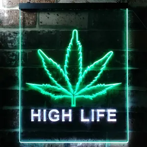 High Life Weed Neon-Like LED Sign