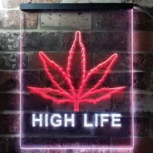 High Life Weed Neon-Like LED Sign