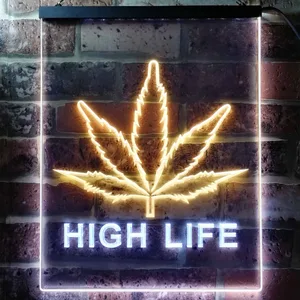 High Life Weed Neon-Like LED Sign
