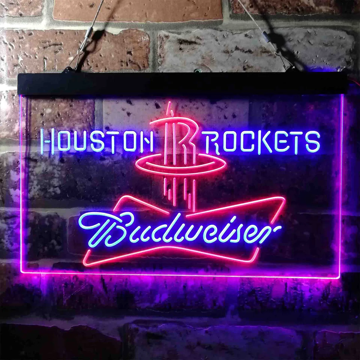 Houston Rockets Budweiser Neon-Like LED Sign