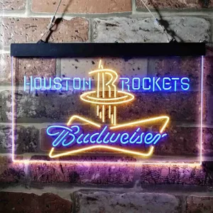 Houston Rockets Budweiser Neon-Like LED Sign