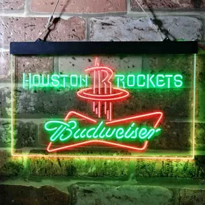 Houston Rockets Budweiser Neon-Like LED Sign
