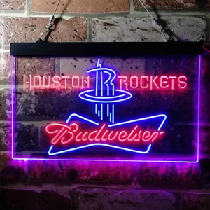 Houston Rockets Budweiser Neon-Like LED Sign