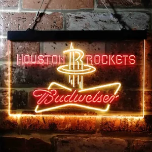 Houston Rockets Budweiser Neon-Like LED Sign