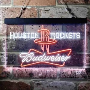 Houston Rockets Budweiser Neon-Like LED Sign