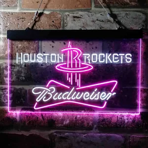 Houston Rockets Budweiser Neon-Like LED Sign