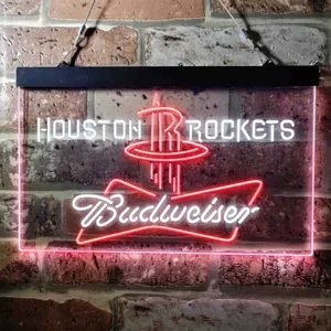 Houston Rockets Budweiser Neon-Like LED Sign