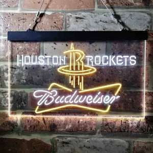 Houston Rockets Budweiser Neon-Like LED Sign