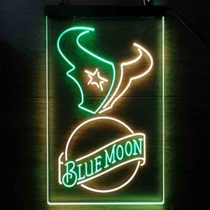 Houston Texans Blue Moon Neon-Like LED Sign