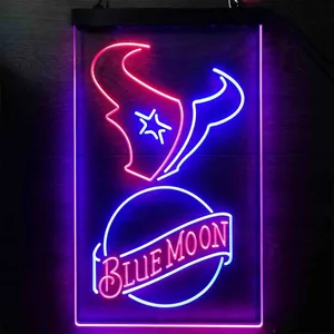 Houston Texans Blue Moon Neon-Like LED Sign