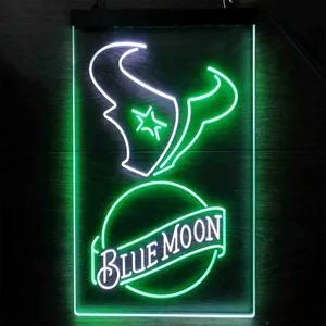 Houston Texans Blue Moon Neon-Like LED Sign