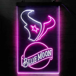 Houston Texans Blue Moon Neon-Like LED Sign