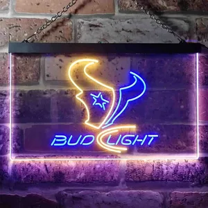 Houston Texans Bud Light Neon-Like LED Sign