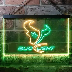 Houston Texans Bud Light Neon-Like LED Sign