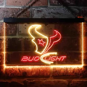 Houston Texans Bud Light Neon-Like LED Sign