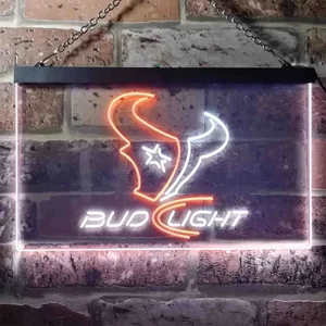 Houston Texans Bud Light Neon-Like LED Sign