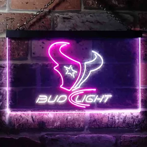 Houston Texans Bud Light Neon-Like LED Sign