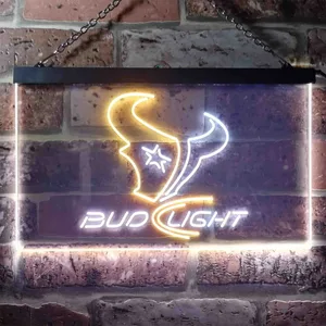 Houston Texans Bud Light Neon-Like LED Sign
