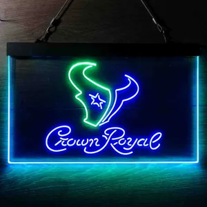 Houston Texans Crown Royal Neon-Like LED Sign