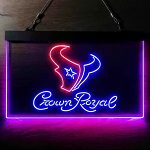 Houston Texans Crown Royal Neon-Like LED Sign