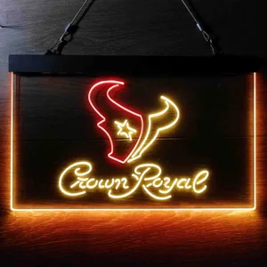 Houston Texans Crown Royal Neon-Like LED Sign
