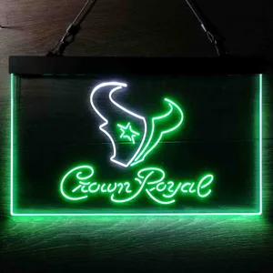 Houston Texans Crown Royal Neon-Like LED Sign