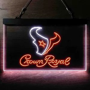 Houston Texans Crown Royal Neon-Like LED Sign