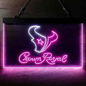 Houston Texans Crown Royal Neon-Like LED Sign
