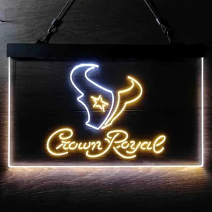 Houston Texans Crown Royal Neon-Like LED Sign