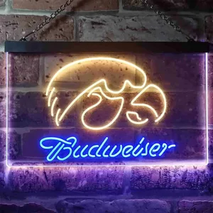 Iowa Hawkeyes Budweiser Neon-Like LED Sign