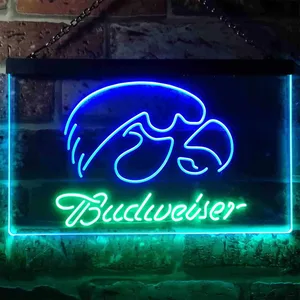 Iowa Hawkeyes Budweiser Neon-Like LED Sign