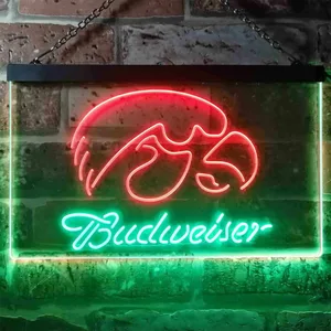 Iowa Hawkeyes Budweiser Neon-Like LED Sign