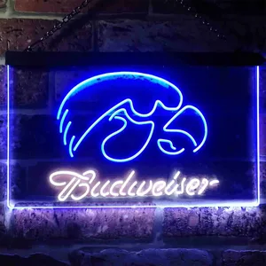 Iowa Hawkeyes Budweiser Neon-Like LED Sign