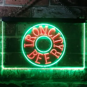 Iron City Beer Wheel Neon-Like LED Sign