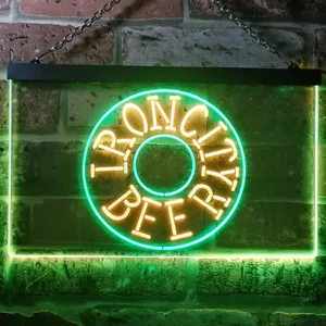 Iron City Beer Wheel Neon-Like LED Sign