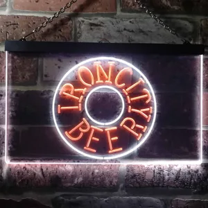 Iron City Beer Wheel Neon-Like LED Sign