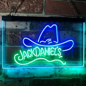 Jack Daniel's Cowboy Hat Neon-Like LED Sign