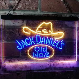 Jack Daniel's Cowboy Hat Old No. 7 Neon-Like LED Sign