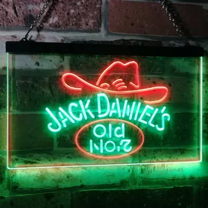 Jack Daniel's Cowboy Hat Old No. 7 Neon-Like LED Sign