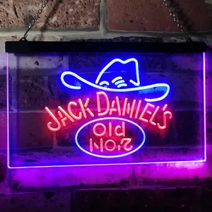 Jack Daniel's Cowboy Hat Old No. 7 Neon-Like LED Sign