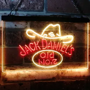 Jack Daniel's Cowboy Hat Old No. 7 Neon-Like LED Sign