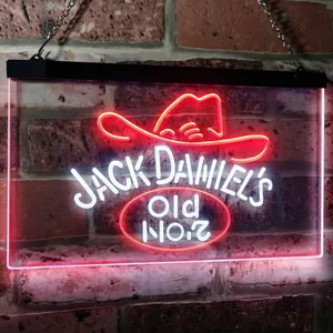 Jack Daniel's Cowboy Hat Old No. 7 Neon-Like LED Sign
