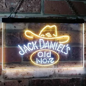 Jack Daniel's Cowboy Hat Old No. 7 Neon-Like LED Sign
