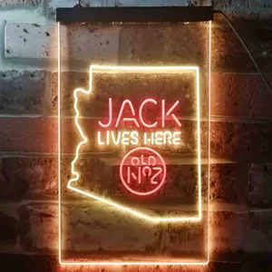 Jack Daniel's Jack Lives Here - Arizona Neon-Like LED Sign