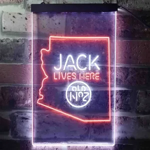 Jack Daniel's Jack Lives Here - Arizona Neon-Like LED Sign