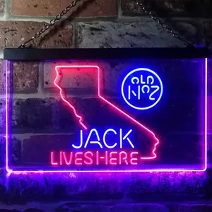 Jack Daniel's Jack Lives Here - California Neon-Like LED Sign